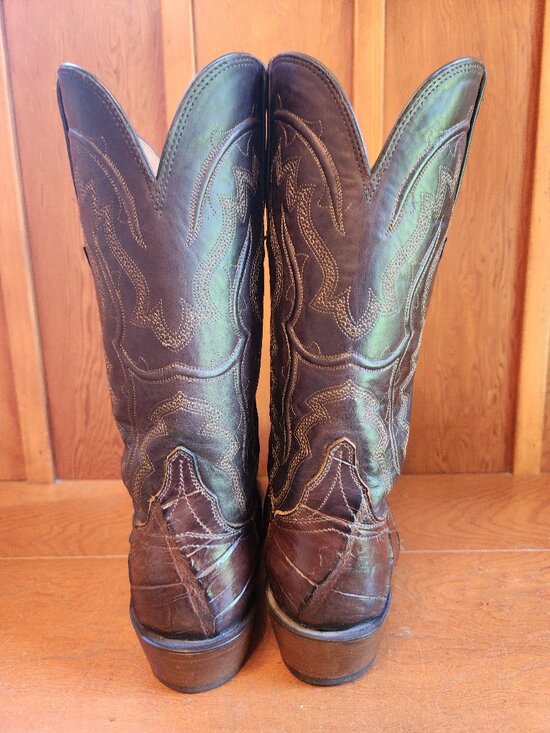 Lucchese Classics L1460 American Alligator Cowboy Boots Men’s 10E (Style L1460) main image 7